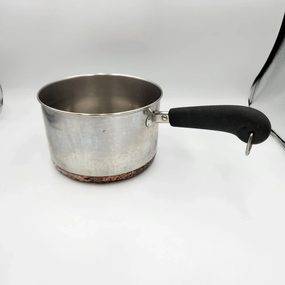 Revere Ware 3 Quart Saucepan 79 Clinton IL Copper Bottom USA VTG Bakelite Handle